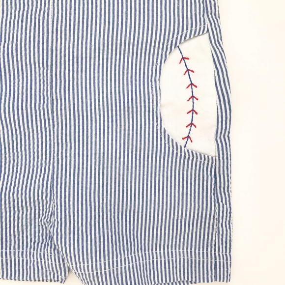 NWOT Florence Eisemen Seersucker Shortalls - Picture 4 of 8